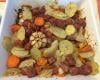 Linguiça ao forno com batatas