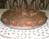 Bolo de chocolate com morango