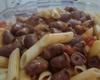 Penne ao molho de coração de frango
