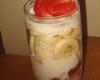 Parfait de morango e banana