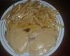 Bife do lombinho com molho de cogumelos
