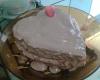 Bolo de chocolate com  morango