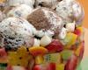 Forma de frutas com sorvete
