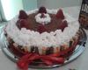 Bolo de chocolate e morango com Twix