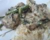 Carne com catupiry e brócolis