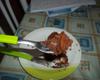Bolo de chocolate com creme de café com chocolate