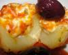 Batata recheada com peito de frango defumado