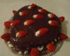 Bolo de morango e chocolate