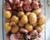 Linguiça ao forno com batatas