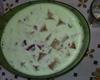 Gelatina colorida com creme