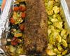 Bolo de carne moída recheado com presunto e mussarela