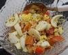 Salada de tomate com ovo cozido