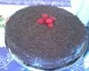 Bolo de chocolate com morango