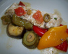 Peixe com legumes ao forno