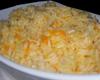 Arroz com queijo e cenoura
