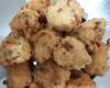 Bolinho de arroz com salame