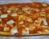 Macarrão de forno com presunto e queijo