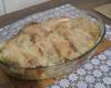 Filé de tilápia com batatas e requeijão ao forno