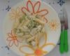 Macarrão ao molho branco com Frango e Brócolis