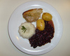 Pernil assado com batatas