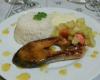 Salmão ao molho de maracujá