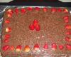 Bolo de chocolate com morango