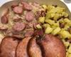 Chucrute com bisteca kassler e batatas