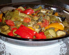 Peixe com legumes ao forno
