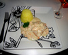 Salmão ao molho branco de camarão