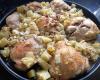 Coxa e sobre coxa de frango assada da Ana