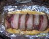 Rocambole de carne moída com queijo e presunto