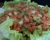 Salada de triguilho (trigo para quibe) e legumes