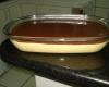 Mousse de maracujá com cobertura de chocolate