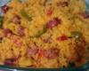 Farofa de cuscuz com calabresa