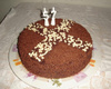 Bolo trufado de brigadeiro branco e preto