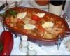 Bacalhau com grão-de-bico ao forno