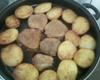 Batata dourada com baby beef