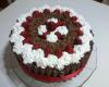 Bolo de chocolate e morango com Twix