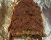 Bolo de carne moída recheado com presunto e mussarela
