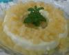 Flan de coco com abacaxi