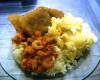 Filé de peixe ao molho de camarão