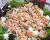 Salada de camarão rosa