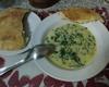 Sopa de milho com espinafre