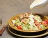 Salada simples com molho