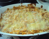 Macarrão de forno com presunto e queijo