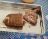Rocambole de carne moída com queijo e presunto