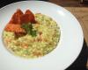 Risoto de abacate com crocante de milho e páprica