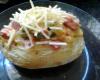 Batata recheada de microondas