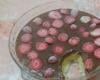 Mousse de maracujá com cobertura de chocolate