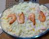 Macarrão ao molho branco com camarão